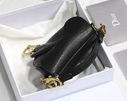 Dior Saddle Mini 12 Black M6008  - 4