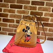 Gucci Disney Printed 25.5 Bucket Brown Leather 602691 - 1
