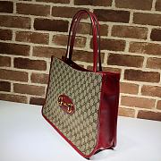 Gucci Tote Bag 38 Ophidia Leather Red 623695 - 6