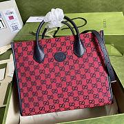 Gucci Tote Bag Canvas 31 GG Supreme Red 659983 - 1