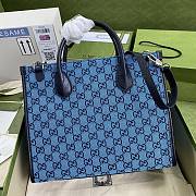 Gucci Tote Bag Canvas 31 GG Supreme Blue 659983 - 4