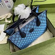 Gucci Tote Bag Canvas 31 GG Supreme Blue 659983 - 6