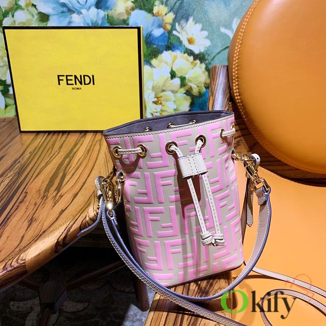 Fendi FF Mon Tresor Light Pink Calfskin Leather 8066 - 1