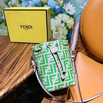Fendi FF Mon Tresor Light Green Calfskin Leather 8066