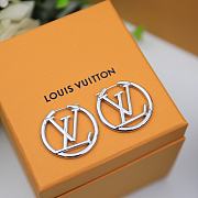 Louis Vuitton Louise Hoop Earrings Silver - 5