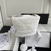 Chanel Shearling Lambskin White 18 Bucket Bag  - 2