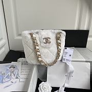 Chanel Shearling Lambskin White 18 Bucket Bag  - 1
