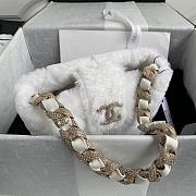 Chanel Shearling Lambskin White 18 Bucket Bag  - 4
