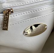 Chanel Shearling Lambskin White 18 Bucket Bag  - 6