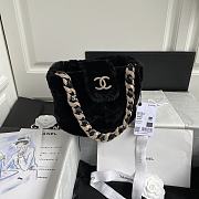 Chanel Shearling Lambskin Black 18 Bucket Bag - 1