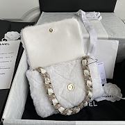 Chanel Shearing Lambskin White 21.5 Flapbag AS2240  - 4