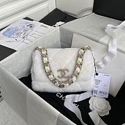 Chanel Shearing Lambskin White 21.5 Flapbag AS2240  - 3