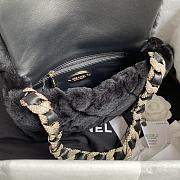 Chanel Shearing Lambskin Black 21.5 Flapbag AS2240 - 6