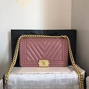 Chanel Le Boy 25 Nude Pink Caviar Gold Buckle 67086 - 4