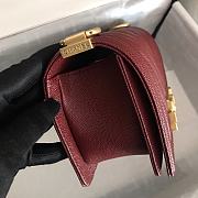Chanel Le Boy 20 Wine Red Caviar Gold Buckle 67086 - 3