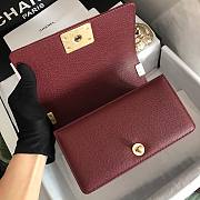 Chanel Le Boy 20 Wine Red Caviar Gold Buckle 67086 - 5