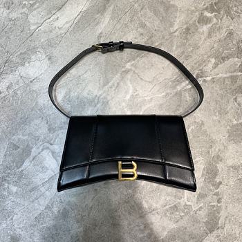 Balenciaga hourglass 25 shoulder bag black