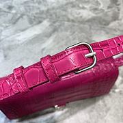 Balenciaga hourglass 25 shoulder bag crocodile pattern pink - 5