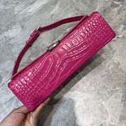 Balenciaga hourglass 25 shoulder bag crocodile pattern pink - 3