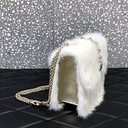 Valentino Mink Fur Mini 21 Shoulder Bag White  - 4