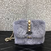 Valentino Mink Fur Mini 21 Shoulder Bag Purple - 2