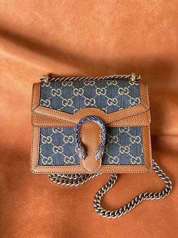 Gucci Dionysus Ophidia Blue 20 Mini Shoulder Bag 