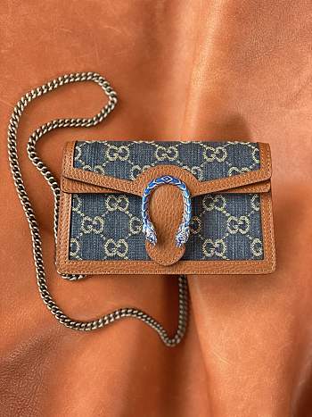 Gucci Dionysus Ophidia Blue 16.5 Mini Shoulder Bag 