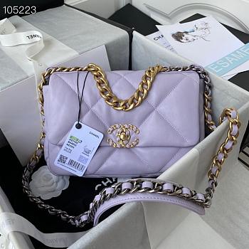 Chanel 19 Handbag Soft Lambskin 26 Medium Purple AS1160