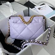 Chanel 19 Handbag Soft Lambskin 26 Medium Purple AS1160 - 6
