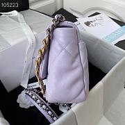 Chanel 19 Handbag Soft Lambskin 26 Medium Purple AS1160 - 5