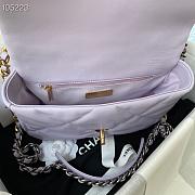 Chanel 19 Handbag Soft Lambskin 26 Medium Purple AS1160 - 4
