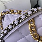 Chanel 19 Handbag Soft Lambskin 26 Medium Purple AS1160 - 2