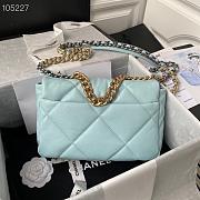 Chanel 19 Handbag Soft Lambskin 26 Medium Blue Celeste AS1160 - 2