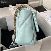 Chanel 19 Handbag Soft Lambskin 26 Medium Blue Celeste AS1160 - 3