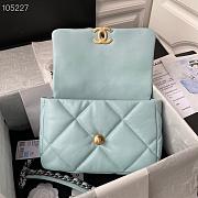 Chanel 19 Handbag Soft Lambskin 26 Medium Blue Celeste AS1160 - 4