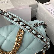 Chanel 19 Handbag Soft Lambskin 26 Medium Blue Celeste AS1160 - 5
