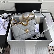 Chanel 19 Handbag Soft Lambskin 26 Medium Gray AS1160 - 1