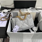 Chanel 19 Handbag Soft Lambskin 26 Medium Gray AS1160 - 2