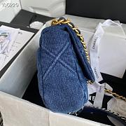Chanel 19 Handbag 26 Medium Denim  - 4