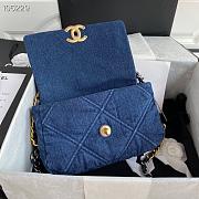 Chanel 19 Handbag 26 Medium Denim  - 3