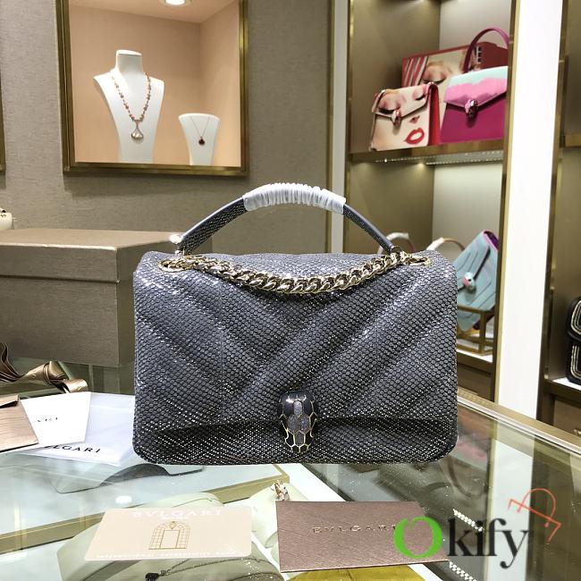 Bvlgari cacbochon handbag gray 287993 - 1