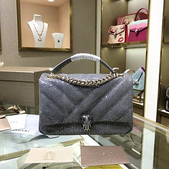 Bvlgari cacbochon handbag gray 287993