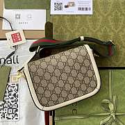 Gucci Mini Horsebit Ophidia Canvas White 20.5 Shoulder Bag 602204 - 5