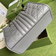 Gucci GG Marmont Handbag 26.5 Gray 681483 - 5