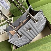 Gucci GG Marmont Handbag 26.5 Gray 681483 - 4