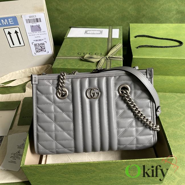 Gucci GG Marmont Handbag 26.5 Gray 681483 - 1