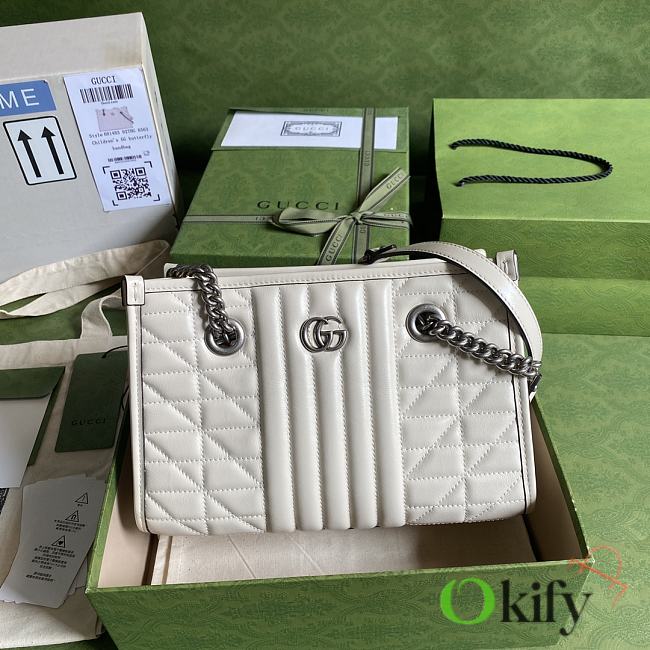 Gucci GG Marmont Handbag 26.5 White 681483 - 1