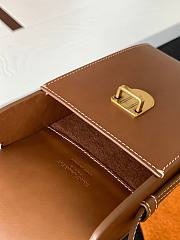 YSL Phone Holder 18 Brown Leather 667718  - 6