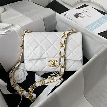 Chanel Flapbag 20 White 2022SS