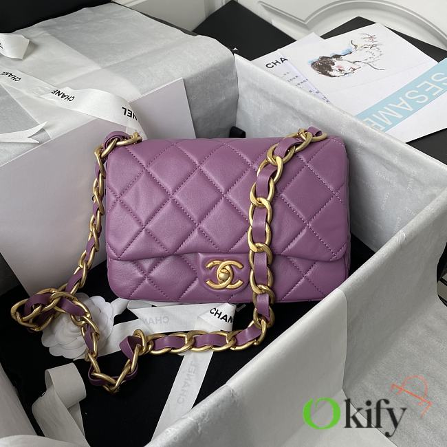 Chanel Flapbag 20 Purple 2022SS - 1